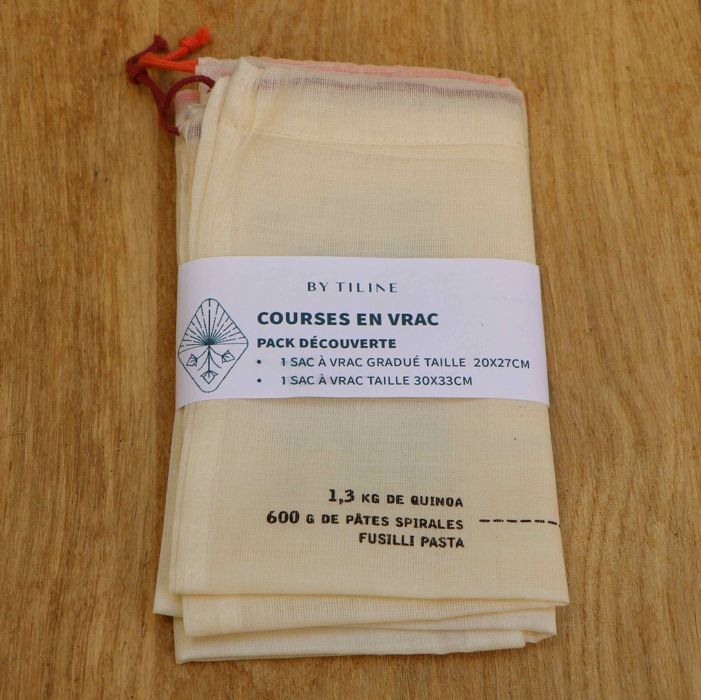 Lot de 2 Sacs à Vrac en Coton Bio