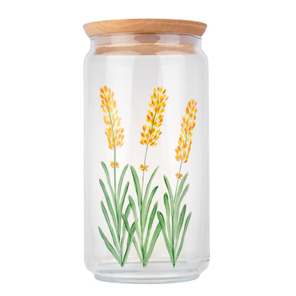 Le Lavande - Bocal en verre 1,5L peint à la main