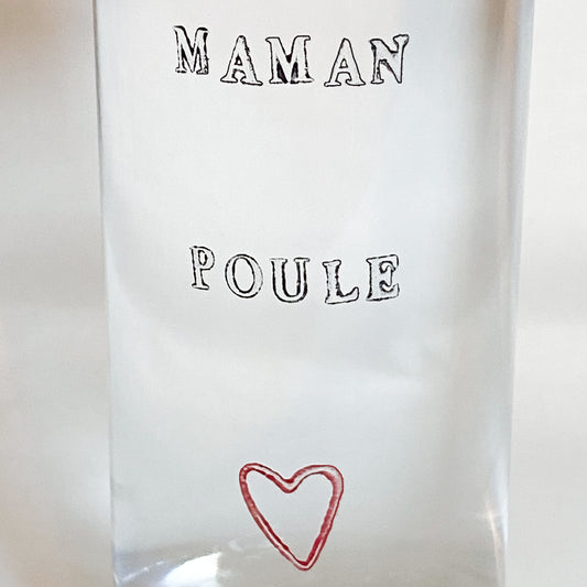 Gourde en verre 25 cL - Maman Poule